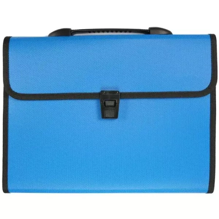 Teczka A4 z rączką 12 przegródek niebieska - Titanum