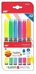 Marker fluorescencyjno-pastelowy 1,0/3,0mm 12szt - MP Main Paper