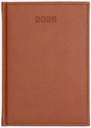Kalendarz 2026 dzienny A4 Vivella jasny brąz - Aniew