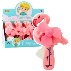 Wiatraczek wentylator ręczny Flaming różowy - Leantoys