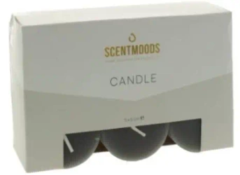 Rustykalna świeca w kolorze Black 5x5cm 6szt - ScentMoods