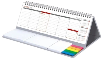 Kalendarz 2026 z notesem Maxi tygodniowy szary - Wydawnictwo Wokół nas