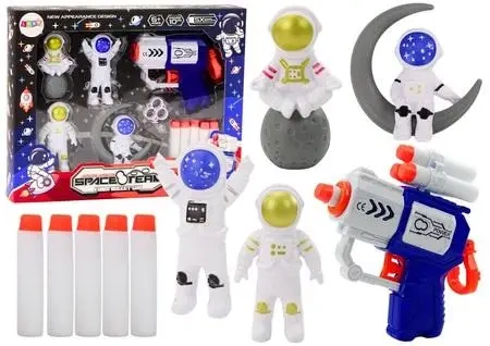 Zestaw pistolet na strzałki kosmiczny kosmonauci - Leantoys