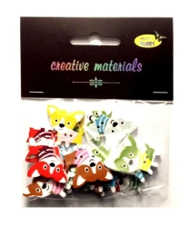 Guziki ozdobne Pieski 25mm 15szt - Galeria Hobby