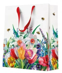 Torebka prezentowa Łąka z pszczołami, średnia