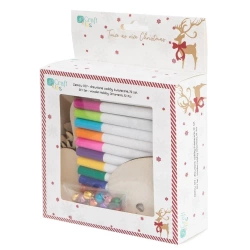 Zestaw diy - drewniane ozdoby świąteczne 72szt - Dalprint