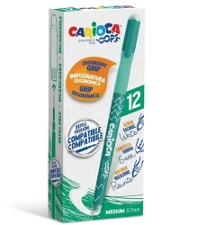 Długopis wymazywalny Oops zielony (12szt) - Carioca
