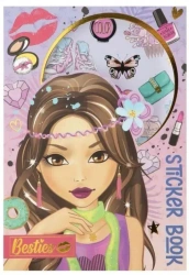 Książka z naklejkami foliowymi A5 8 arkuszy fiolet - antoniak