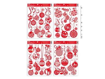 Naklejki bożonarodzeniowe brokat  20x30cm VA013 - MFP