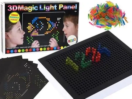 Magiczna tablica edu 3D podświetlana układanka - Leantoys