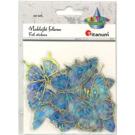 Naklejki foliowe motyle 10 wzorów 20szt - Titanum