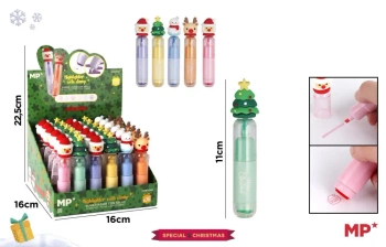 Zakreślacz ze stempelkiem Świąteczny 1szt.mix - MP Main Paper