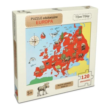 Puzzle edukacyjne Europa 120el - Mama Maluje
