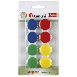 Magnesy do tablic 25 mm 8szt - Titanum