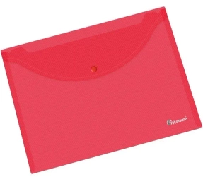 Teczka kopertowa A4 transparentna czerwona - Titanum