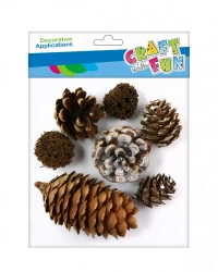 Ozdoba dekoracyjna. Szyszka, 7 sztuk