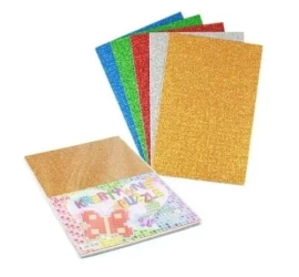 Pianka brokatowa puzzle mix kolorów 20x30cm 5szt - Penword