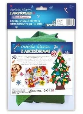 Zestaw DIY Choinka filcowa z akcesoriami - Beniamin