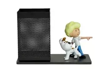 Przybornik biurkowy z figurkami: Chłopiec i Reksio - Tisso Toys