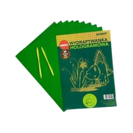 Wydrapywanka hologramowa A4 złoto-zielona - Penword