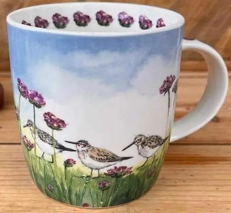 Kubek M88 Ptak biegus i kwiaty - Alex Clark