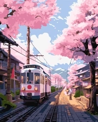 Malowanie po numerach - Miasto o poranku 40x50cm - Ideyka