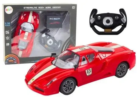 Auto sportowe R/C 1:16 czerwone - Leantoys