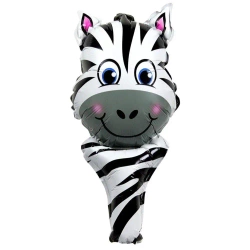 Balon foliowy zwierzątko z uchwytem zebra - Arpex