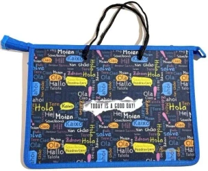 Teczka-torba A4+ zapinana na zamek z rączką Dzień - Fresh