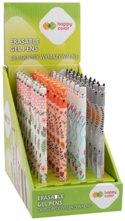 Długopis wymaz. Uszaki Floral Art nieb (36szt) - GDD