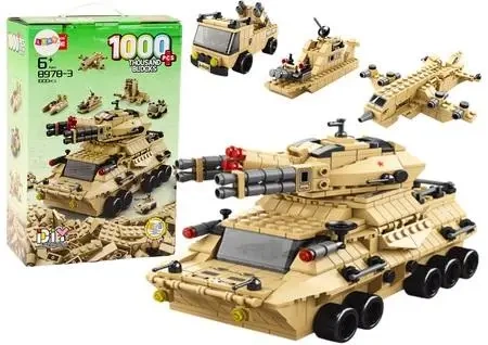 Klocki konstrukcyjne Czołg 1000el - Leantoys