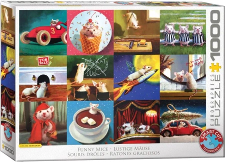 Puzzle 1000 elementów. Śmieszne myszy