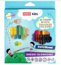 Kredki dwustronne trójkątne 48 kolorów EASY - Easy Stationery