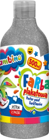 Farba plakatowa srebrna 500ml BAMBINO - ST-MAJEWSKI