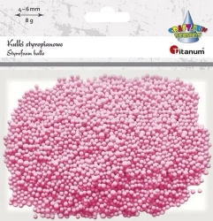 Kulki styropianowe 8g różowe mix 4-6mm - Titanum