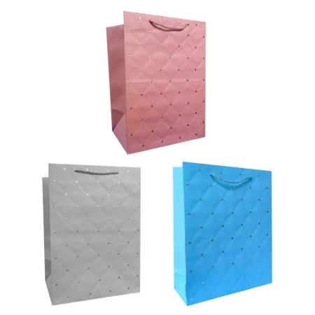 Torebka prezentowa uniwersalna L szerokie dno mix - Ju-Piter