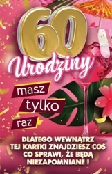 Karnet Urodziny z nakładką na butelkę 60 - YEKU