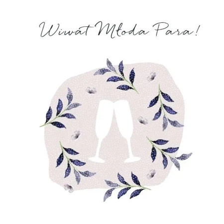 Karnet Swarovski kwadrat CL4520_PO Ślub kieliszki - Clear Creations