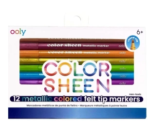 Flamastry metaliczne Color Sheen 12szt - ooly