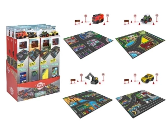 City Dywan z pojazdem 70x80cm mix - Dickie Toys