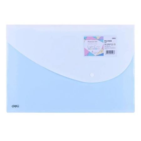 Teczka kopertowa na zatrzask PP Macaron nieb DELI