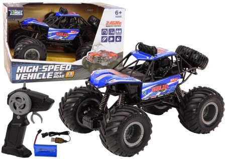 Terenówka RC 1:8 niebieska - Leantoys