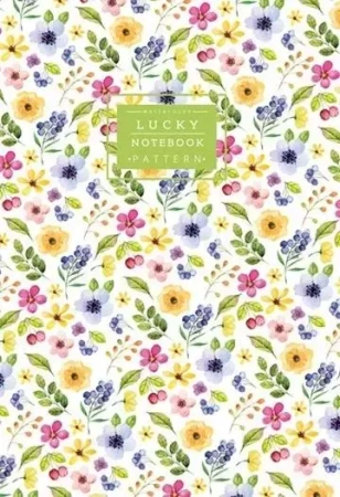 Notatnik ozdobny 64 strony linia Kwiaty zielony - Fresh