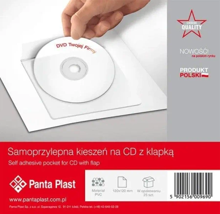 Kieszeń samoprzylepna na CD - Panta Plast