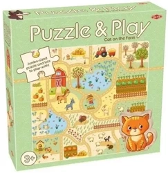 Puzzle z grą: Kot na farmie - Tactic