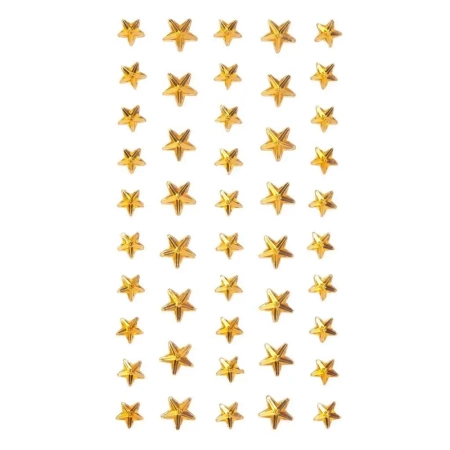 Kryształki samoprzylepne gwiazdki złote 46szt - Dalprint dpCraft