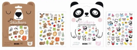 Naklejki puffy Bebe Friends 50szt - INTERDRUK