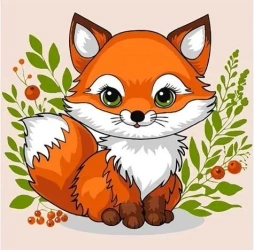 Malowanie po numerach - Łysychka 25x25cm - Qbee