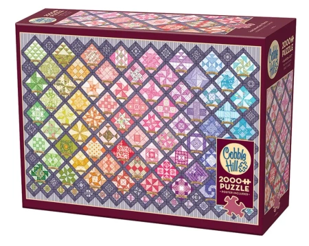 Puzzle 2000 Tęczowy patchwork - Cobble Hill