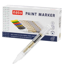 Marker olejowy biały 8,5ml (10szt) EASY - Easy Stationery